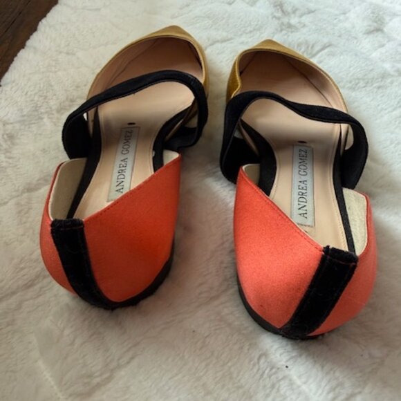 Andrea Gomez Dakota Pink Leather Pointed Toe Ballerina Flats Andrea Gomez Dakota Ballerina Flats
